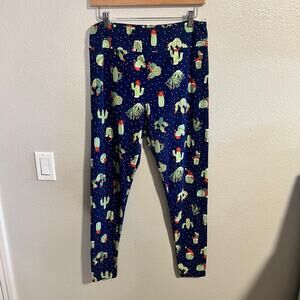 LuLaRoe T&C Christmas Cactus Leggings Southwest Holiday